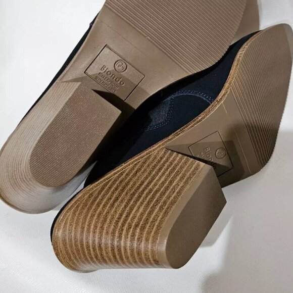 Blondo Norma Mule (Women) Slip On Waterproof Navy Blue Suede Bootie 11M - Picture 7 of 10